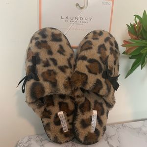 New Laundry by Shelli Segal Leopard Print Slippers